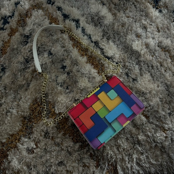 Mini Fashion Chain Crossbody Shoulder Bag With Plaid Pattern - Picture 2 of 3